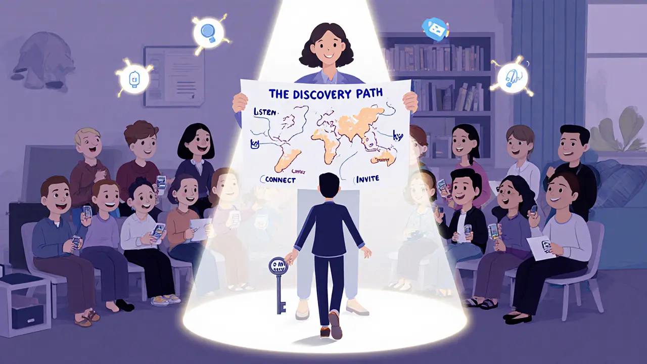 Карта открытия проблем с 50 тренировочными звонками и мягким ИИ-помощником.