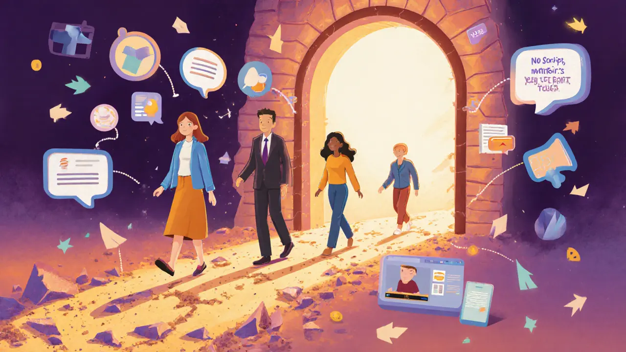 Разные клиенты идут по персонализированным путям продаж, ведомые адаптивными скриптами.