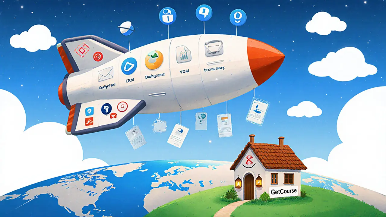 Космический корабль Kajabi раздает сертификаты по всему миру, в то время как уютный русский дом GetCourse остаётся ближе к аудитории.