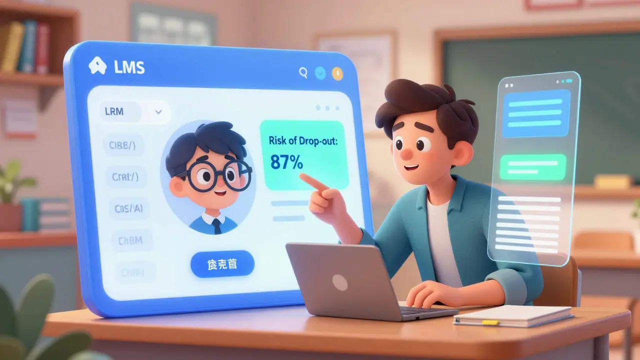 ИИ-ассистент предсказывает отток ученика в единой образовательной платформе.