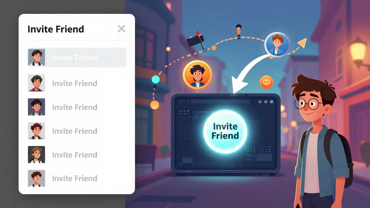 Кнопка приглашения становится центром экрана — до и после изменения интерфейса.
