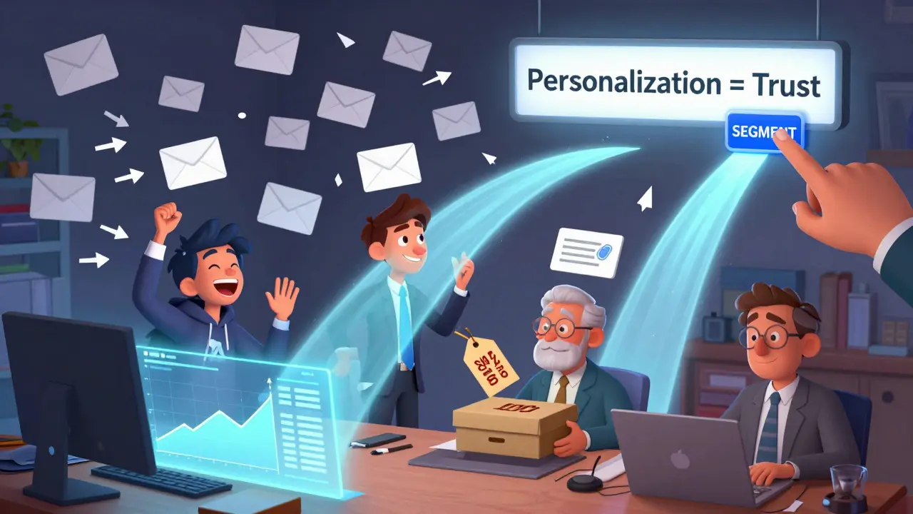 Беспорядочные письма превращаются в четыре упорядоченных потока персонализированных предложений.