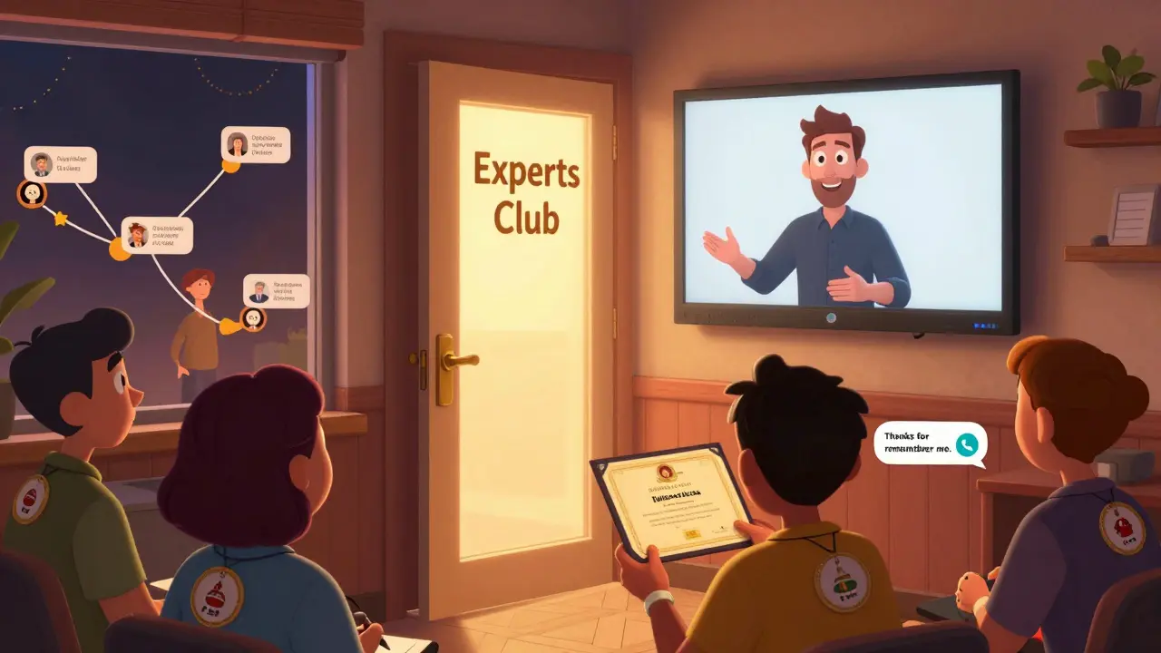 Члены эксклюзивного клуба получают сертификаты и участвуют в вебинаре, символизируя лояльность и принадлежность.