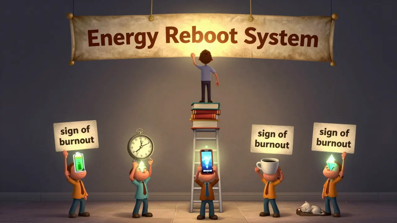 Эксперт поднимается по лестнице из старых курсов, а клиенты передают ему символы выгорания, превращая их в энергию.