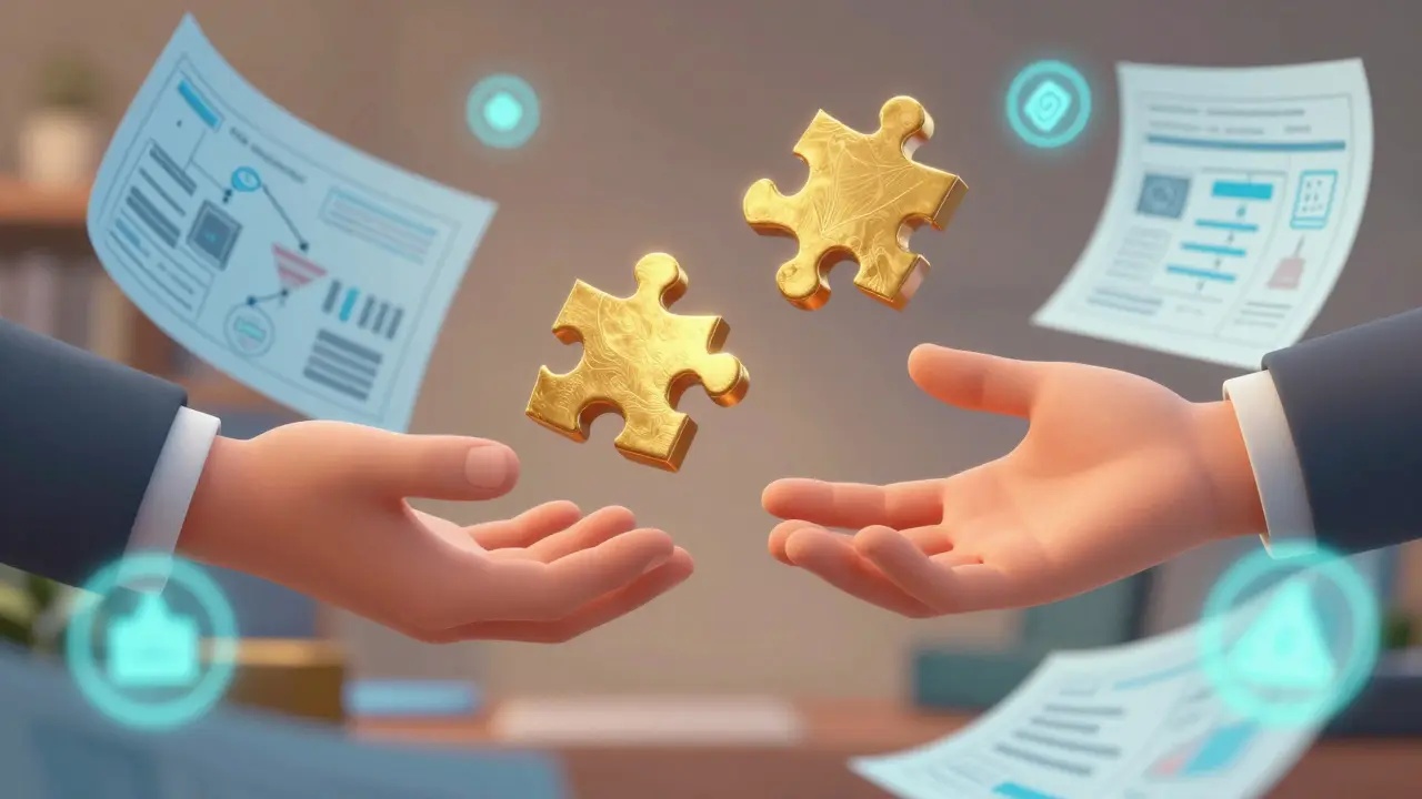 Команда работает над планом с яркими визуализациями