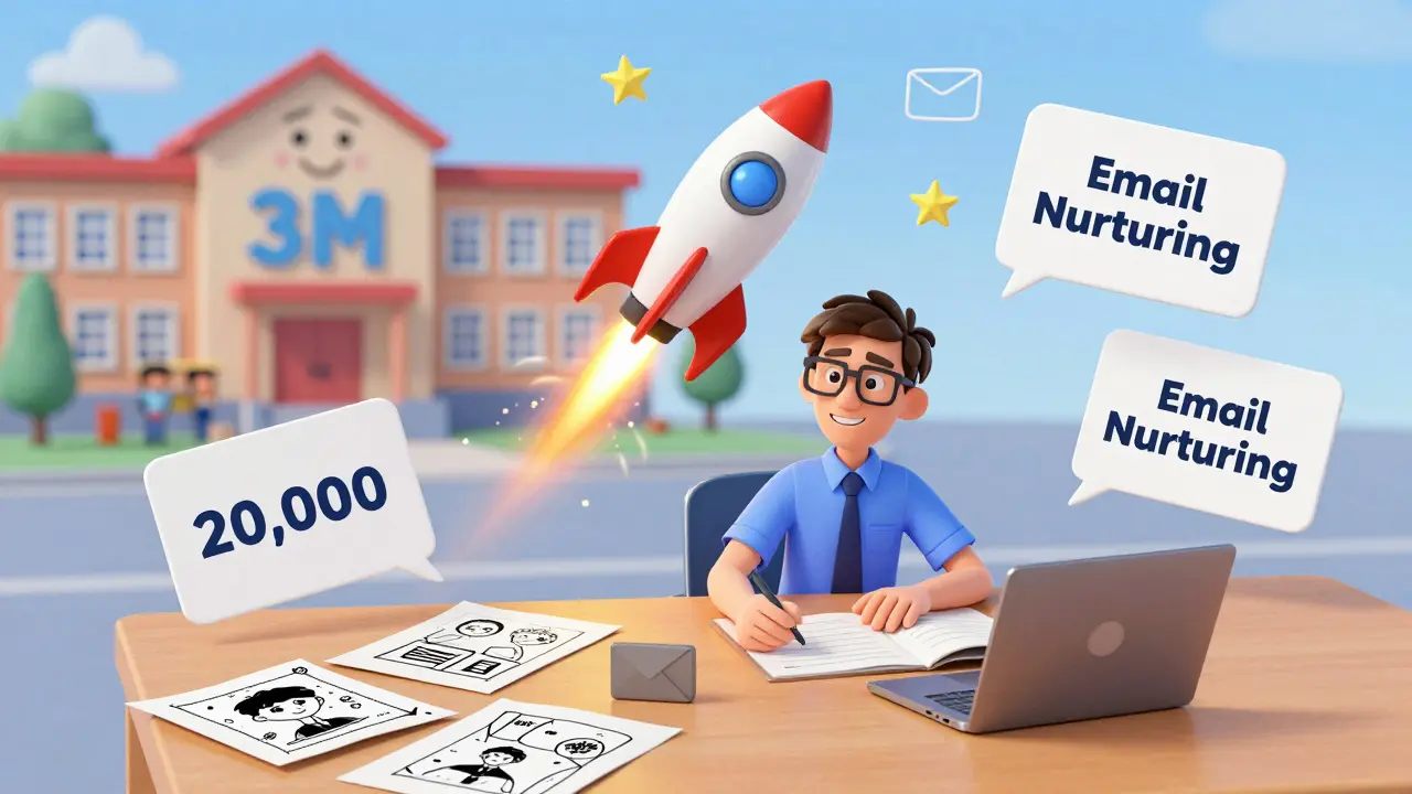 Маленький стартап растёт благодаря контенту и email-рассылкам, обгоняя крупные школы в стиле DreamWorks.