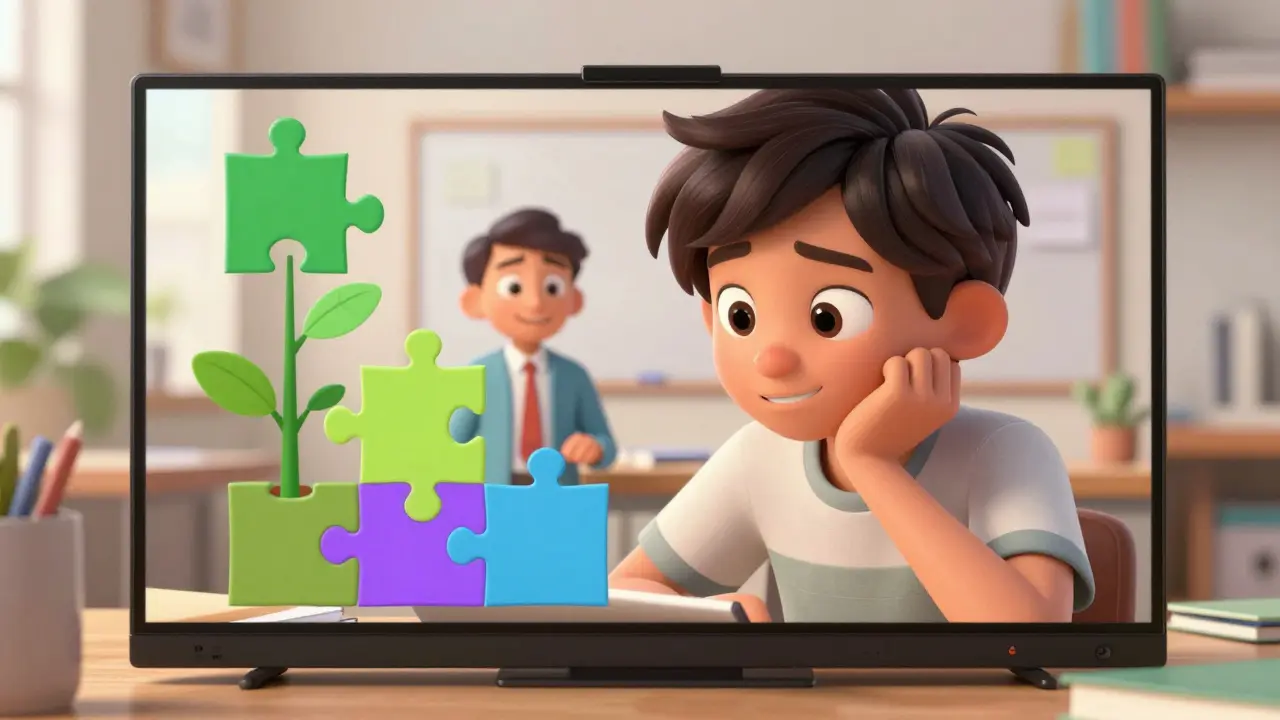 Студент получает поддержку куратора через видеозвонок