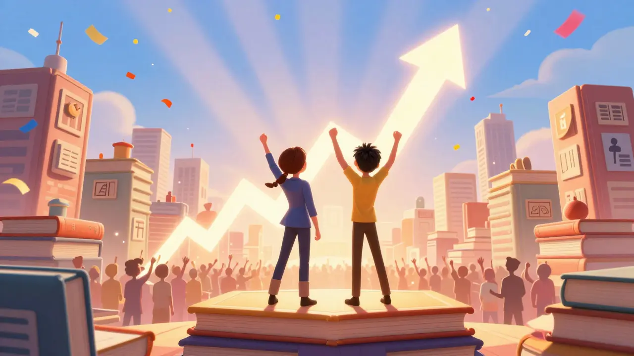 Успешный запуск проекта с радостной аудиторией на заднем плане