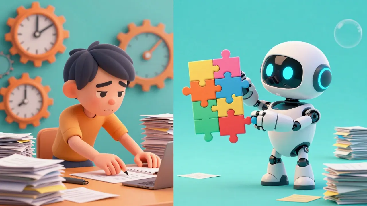 Дружелюбный робот-помощник ИИ мгновенно создает структуру квиза из парящих элементов