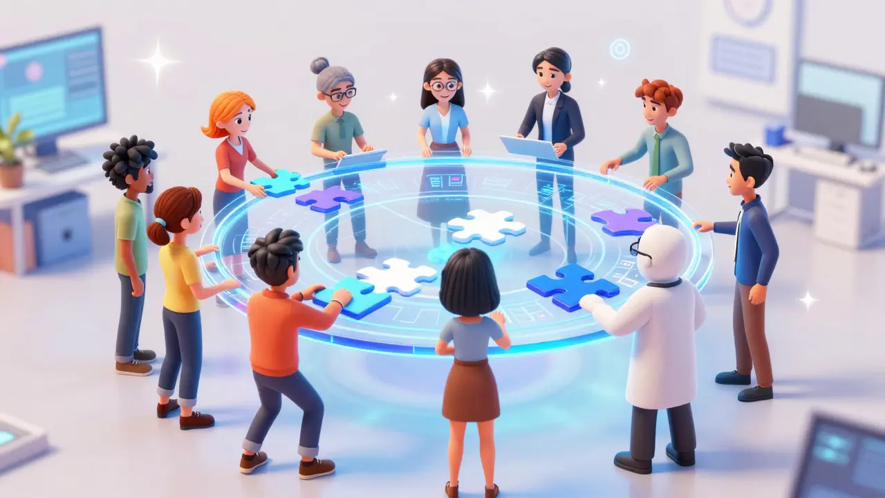 Команда специалистов работает над улучшением модуля курса в виде голограммы