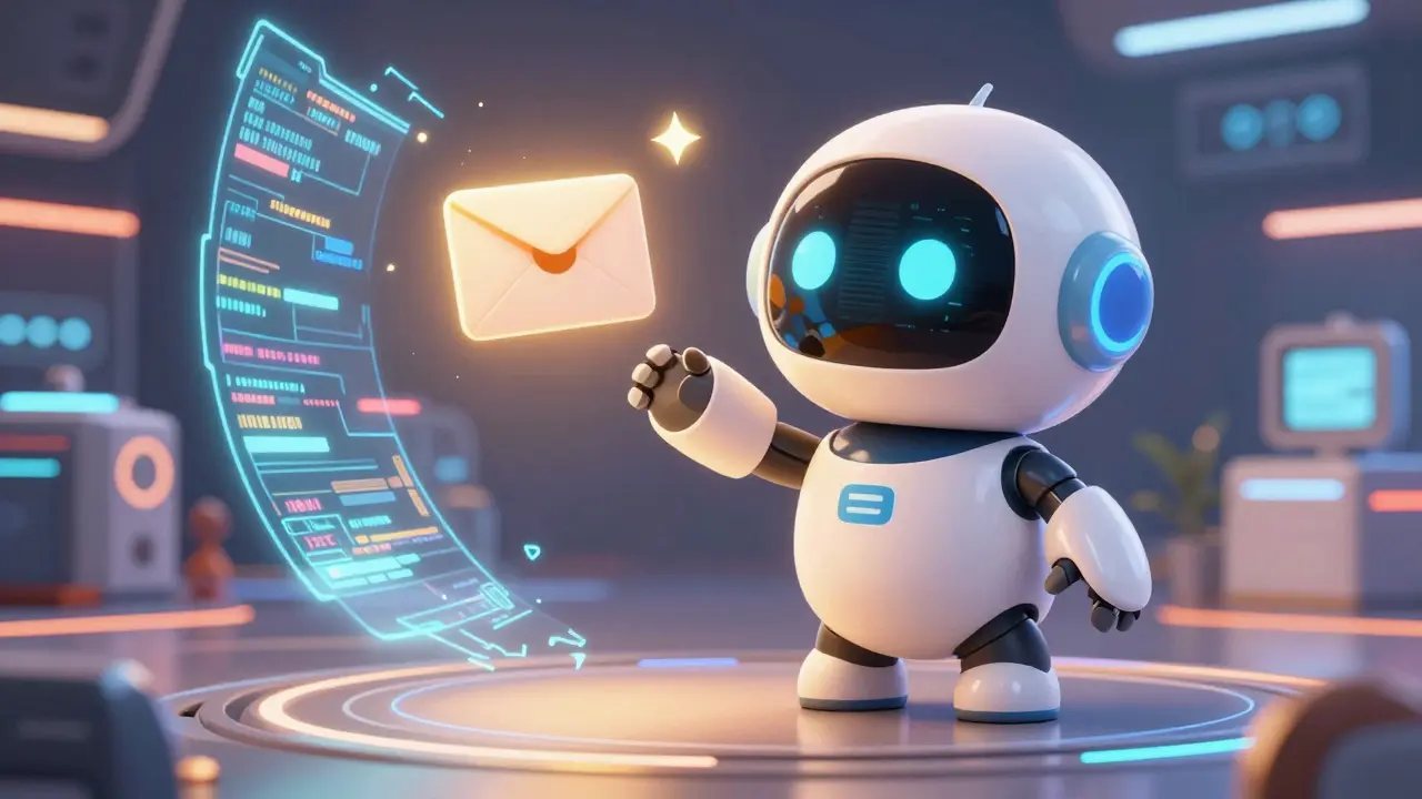 Милый робот-помощник с помощью ИИ пробуждает неактивного подписчика.