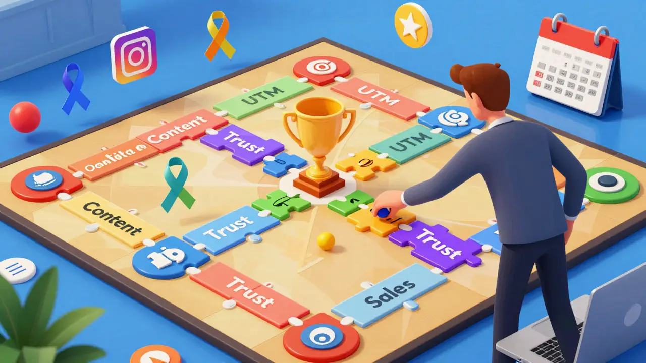Маркетолог собирает стратегическую головоломку для запуска продукта