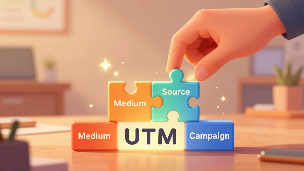 Сборка правильной UTM-ссылки из цветных блоков с параметрами