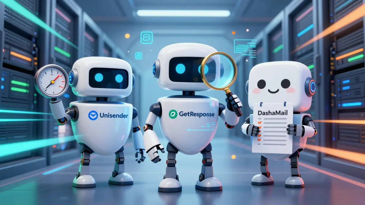 Роботы символизируют скорость и функции сервисов рассылки