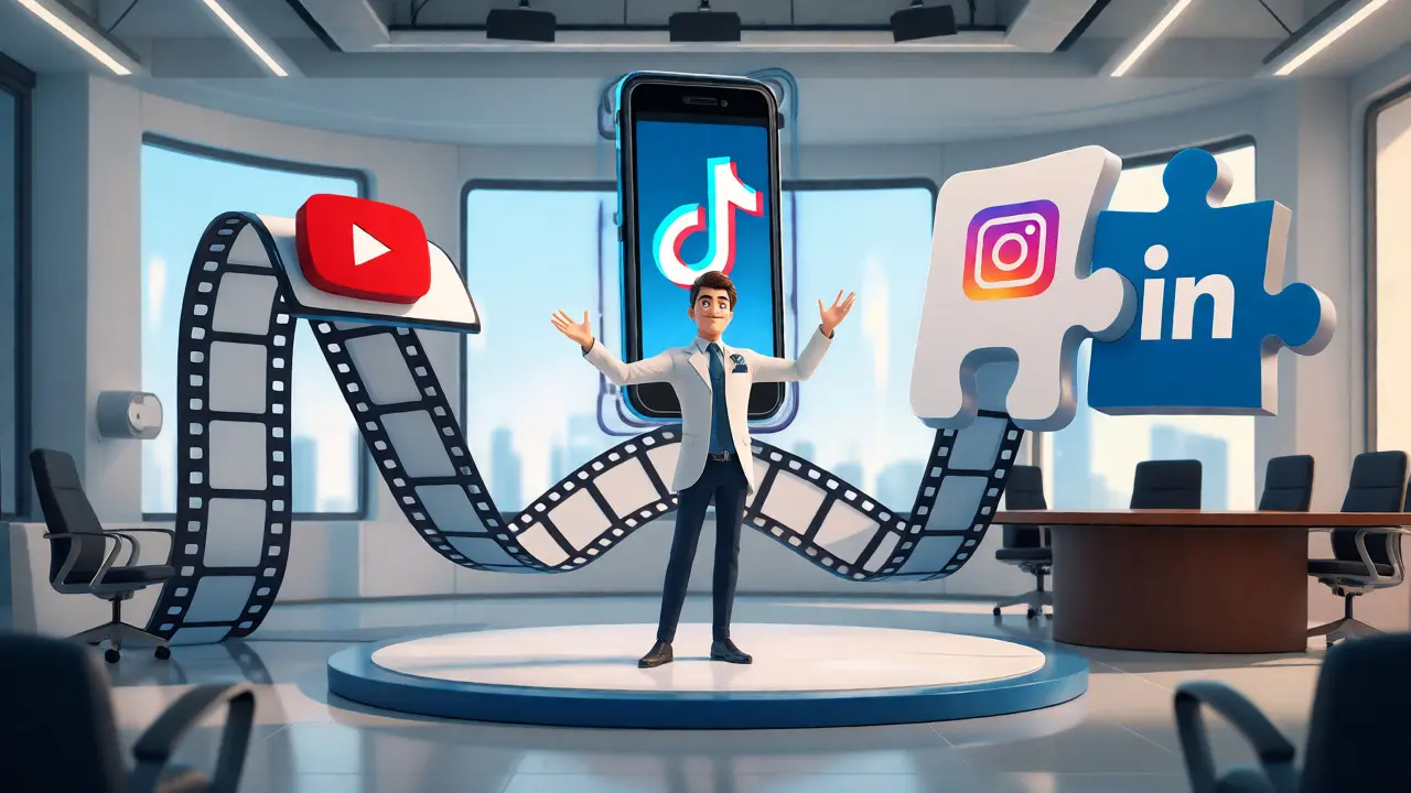 Эксперт интегрирует YouTube, TikTok и LinkedIn для инфобизнеса